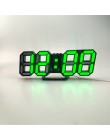 3D LED cyfrowy zegar drzemka biurko w sypialni budziki wiszący zegar ścienny 12/24 godziny kalendarz termometr Home Decor prezen