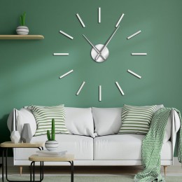 3D duże lustro akrylowe efekt zegar ścienny prosty Design Wall Art dekoracyjny kwarcowy cichy Sweep nowoczesny duży zegar ręce z