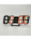 3D LED cyfrowy zegar drzemka biurko w sypialni budziki wiszący zegar ścienny 12/24 godziny kalendarz termometr Home Decor prezen