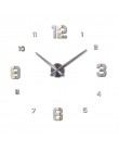 Nowe zegary ścienne zegarek Horloge Murale Diy 3d akrylowa naklejka na lustro duża strona główna okrągła igła z kwarcu nowoczesn
