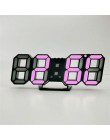 3D LED cyfrowy zegar drzemka biurko w sypialni budziki wiszący zegar ścienny 12/24 godziny kalendarz termometr Home Decor prezen