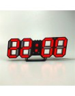 3D LED cyfrowy zegar drzemka biurko w sypialni budziki wiszący zegar ścienny 12/24 godziny kalendarz termometr Home Decor prezen