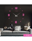 47 cali zegar ścienny nowoczesny Design zegary kwarcowe modne zegarki lustro naklejki wystrój salonu 3D DIY duży akrylowy zegar 