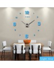 47 cali zegar ścienny nowoczesny Design zegary kwarcowe modne zegarki lustro naklejki wystrój salonu 3D DIY duży akrylowy zegar 