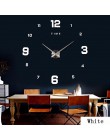 47 cali zegar ścienny nowoczesny Design zegary kwarcowe modne zegarki lustro naklejki wystrój salonu 3D DIY duży akrylowy zegar 