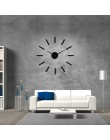 3D duże lustro akrylowe efekt zegar ścienny prosty Design Wall Art dekoracyjny kwarcowy cichy Sweep nowoczesny duży zegar ręce z