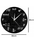 Równania matematyczne i adnotacje matematyka tablica Geek zegar ścienny prezenty edukacyjne dla dzieci nauczyciele wystrój sali 