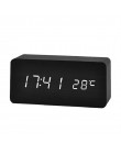 LED budzik drewniany zegarek stół sterowanie głosem cyfrowy drewno Despertador elektroniczny pulpit USB/AAA zasilany zegary wyst