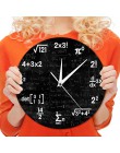 Równania matematyczne i adnotacje matematyka tablica Geek zegar ścienny prezenty edukacyjne dla dzieci nauczyciele wystrój sali 