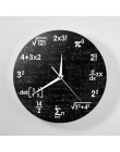 Równania matematyczne i adnotacje matematyka tablica Geek zegar ścienny prezenty edukacyjne dla dzieci nauczyciele wystrój sali 