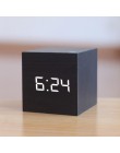 LED budzik drewniany zegarek stół sterowanie głosem cyfrowy drewno Despertador elektroniczny pulpit USB/AAA zasilany zegary wyst