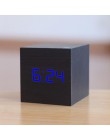 LED budzik drewniany zegarek stół sterowanie głosem cyfrowy drewno Despertador elektroniczny pulpit USB/AAA zasilany zegary wyst
