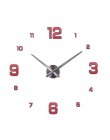 Nowe zegary ścienne zegarek Horloge Murale Diy 3d akrylowa naklejka na lustro duża strona główna okrągła igła z kwarcu nowoczesn