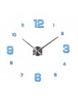 Nowe zegary ścienne zegarek Horloge Murale Diy 3d akrylowa naklejka na lustro duża strona główna okrągła igła z kwarcu nowoczesn
