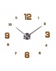 Nowe zegary ścienne zegarek Horloge Murale Diy 3d akrylowa naklejka na lustro duża strona główna okrągła igła z kwarcu nowoczesn