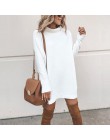 Danjeaner nowa wiosna golfem solidne dzianinowe swetry sukienka kobiety z długim rękawem szczupły streetwear swetry nadwymiarowy