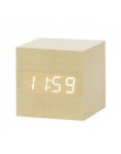 LED budzik drewniany zegarek stół sterowanie głosem cyfrowy drewno Despertador elektroniczny pulpit USB/AAA zasilany zegary wyst