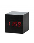 LED budzik drewniany zegarek stół sterowanie głosem cyfrowy drewno Despertador elektroniczny pulpit USB/AAA zasilany zegary wyst