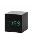 LED budzik drewniany zegarek stół sterowanie głosem cyfrowy drewno Despertador elektroniczny pulpit USB/AAA zasilany zegary wyst