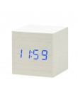 LED budzik drewniany zegarek stół sterowanie głosem cyfrowy drewno Despertador elektroniczny pulpit USB/AAA zasilany zegary wyst
