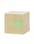 LED budzik drewniany zegarek stół sterowanie głosem cyfrowy drewno Despertador elektroniczny pulpit USB/AAA zasilany zegary wyst