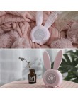 Bunny Ear cyfrowy budzik LED zegar elektroniczny wyświetlacz LED kontrola dźwięku Cute Rabbit lampka nocna zegar na biurko do de