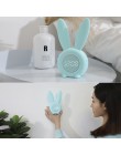 Bunny Ear cyfrowy budzik LED zegar elektroniczny wyświetlacz LED kontrola dźwięku Cute Rabbit lampka nocna zegar na biurko do de