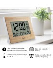 FanJu cyfrowa ściana zegar LCD duża duża liczba czas kalendarz z termometrem stół alarmowy zegary biurkowe nowoczesny Design Off