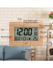 FanJu cyfrowa ściana zegar LCD duża duża liczba czas kalendarz z termometrem stół alarmowy zegary biurkowe nowoczesny Design Off