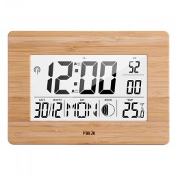 FanJu cyfrowa ściana zegar LCD duża duża liczba czas kalendarz z termometrem stół alarmowy zegary biurkowe nowoczesny Design Off