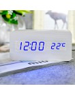Suncree drewniany alarm led wyświetlacz zegara data + czas + celsjusza/fahrenheita temperatura kontrola dźwięku funkcja stół zeg