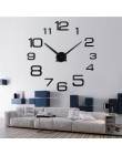 Moda duży zegar ścienny nowoczesny design lustro akrylowe zegary europa Diy 3d naklejki duże dekoracyjne zegarek kwarcowy salon