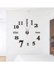 3d zegar ścienny nowoczesny design kuchnia dekoracyjne lustro samoprzylepne cyfrowe rocznika duży zegar ścienny na ścianie zegar