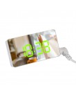 LED Mirror Mini cyfrowy budzik zegar stołowy elektroniczny czas temperatura data zegar z wyświetlaczem Home Decoration zegar cyf