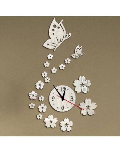 Nowy gorący akrylowe zegary zegarek zegar ścienny nowoczesny design 3d lustro kryształowe zegarki home decoration salon darmowa 