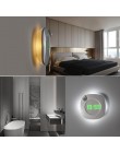 Inteligentny zegar ścienny z diodami LED, USB/AAA zasilany z baterii 2 kolory nocny zegar domowy, diody LED do sypialni toaleta 