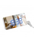 LED Mirror Mini cyfrowy budzik zegar stołowy elektroniczny czas temperatura data zegar z wyświetlaczem Home Decoration zegar cyf