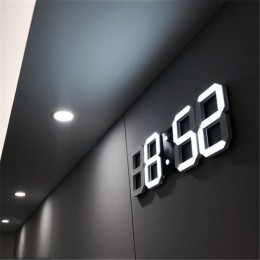LED cyfrowa ściana zegar z 3 poziomami jasności budzik ścienny wiszący zegar