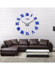 Home Decor duże rzymskie lustro moda nowoczesne zegary kwarcowe salon diy ściana naklejka zegar zegarek 3D akrylowa ściana lustr