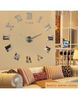 Home Decor duże rzymskie lustro moda nowoczesne zegary kwarcowe salon diy ściana naklejka zegar zegarek 3D akrylowa ściana lustr