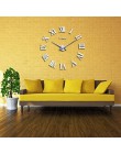 Home Decor duże rzymskie lustro moda nowoczesne zegary kwarcowe salon diy ściana naklejka zegar zegarek 3D akrylowa ściana lustr