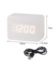 Drewniany zegar led cyfrowy budzik zegary zegary stołowe elektroniczny wyświetlacz temperatury sterowania głosem Despertador Hom