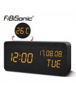 FiBiSonic cyfrowy budzik LED elektroniczny zegar na pulpicie wyświetlacz Alarm temperatury zegary YY-MM-DD