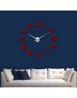 Home Decor duże rzymskie lustro moda nowoczesne zegary kwarcowe salon diy ściana naklejka zegar zegarek 3D akrylowa ściana lustr