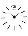 Nowy zegar zegary zegarek horloge akrylowe naklejki ścienne z efektem lustra prawdziwy kwarc salon nowoczesny 3D DIY Bell darmow