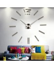 Nowy zegar zegary zegarek horloge akrylowe naklejki ścienne z efektem lustra prawdziwy kwarc salon nowoczesny 3D DIY Bell darmow