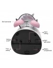 Cute Unicorn Clock Kids Cartoon budziki sypialnia zegar z dzwonkiem noc lampa biurkowa obudź zegar dziecko boże narodzenie urodz