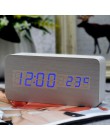 Suncree drewniany alarm led wyświetlacz zegara data + czas + celsjusza/fahrenheita temperatura kontrola dźwięku funkcja stół zeg