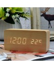 Suncree drewniany alarm led wyświetlacz zegara data + czas + celsjusza/fahrenheita temperatura kontrola dźwięku funkcja stół zeg