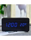 Suncree drewniany alarm led wyświetlacz zegara data + czas + celsjusza/fahrenheita temperatura kontrola dźwięku funkcja stół zeg